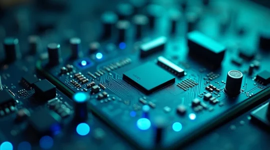 Immagine simbolica che rappresenta l'innovazione nei circuiti stampati nell'industria tecnologica moderna
