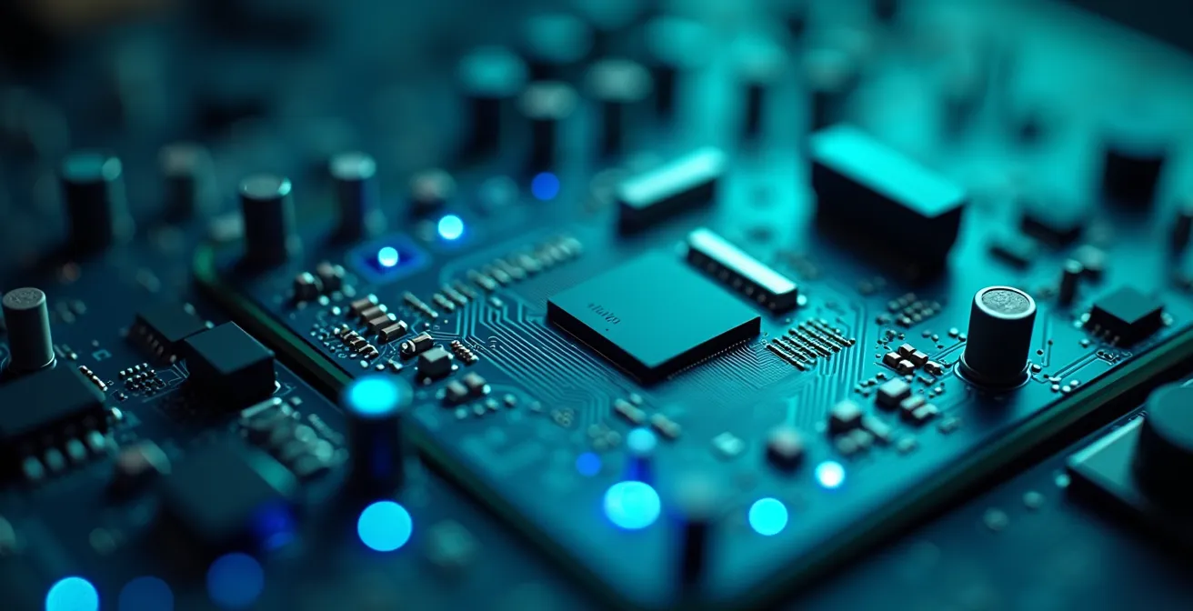 Immagine simbolica che rappresenta l'innovazione nei circuiti stampati nell'industria tecnologica moderna